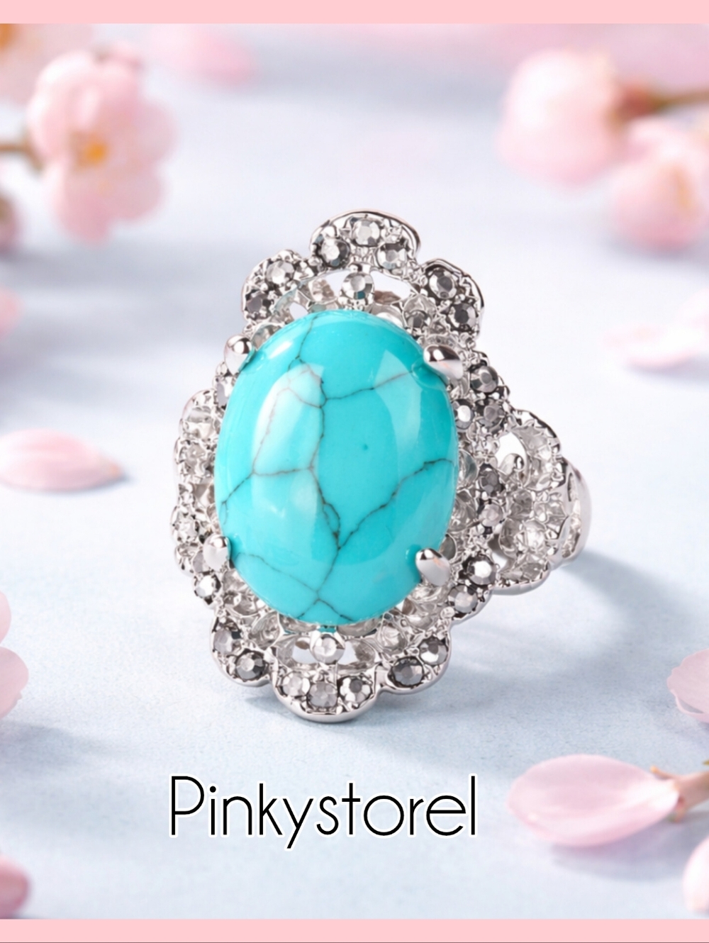 Bohemian Blue Stone Crystal Ring 💙